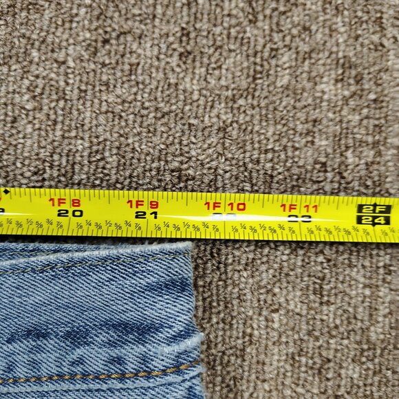 LEVI'S 501 CT Jeans Men 42x32 Light Blue 100% Cotton Tapered Denim Distressed - Picture 7 of 9